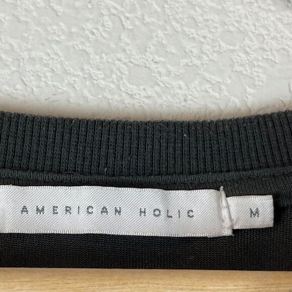 American Holic Sweatshirt Womens Medium Gray Slouchy Modern Minimalist Oversized - Picture 5 of 12